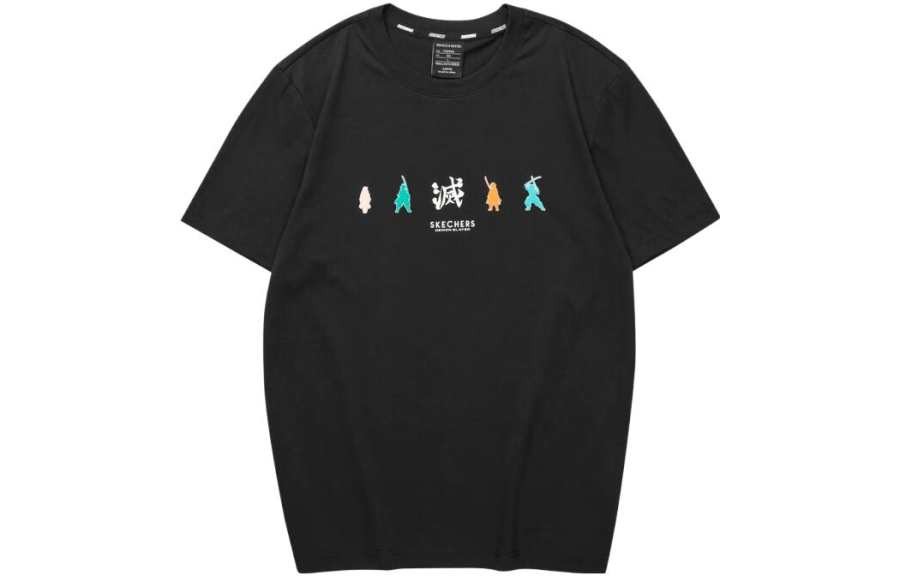 Skechers Demon Slayer Kimetsu No Yaiba Collaboration Collection T Shirt Unisex Black