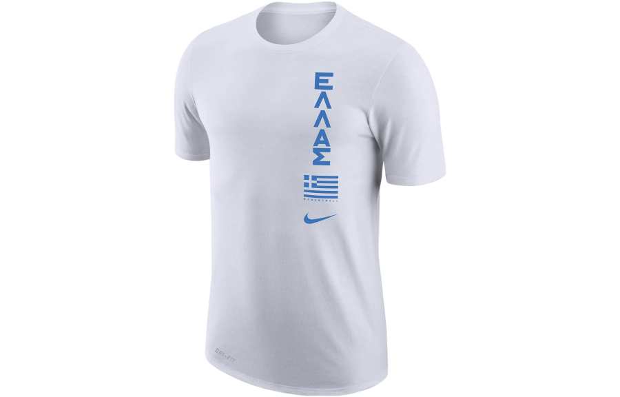 Nike Nike T Shirts Men's White Crew Neck Moderate Straight Fit