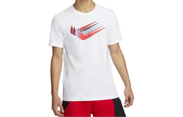 Nike Nike T Shirts Men's White Crew Neck Moderate Straight Fit