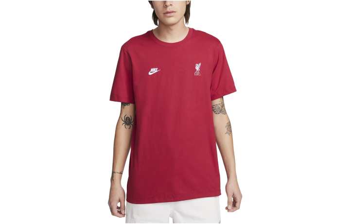 Nike Nike T Shirts Men's Red Crew Neck Moderate Straight Fit