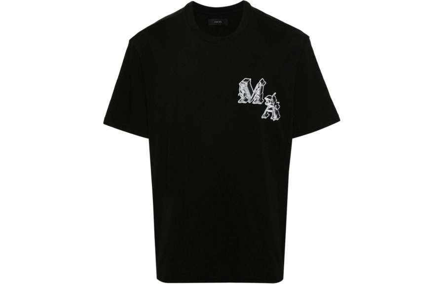 AMIRI T Shirts Men's Black Crew Neck Moderate Straight Fit