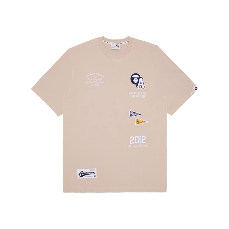 Aape Aape T Shirts Men's Crew Neck Thin Straight Fit