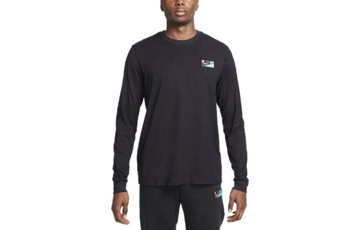 Nike Nike T Shirts Men's Black Crew Neck Moderate Straight Fit