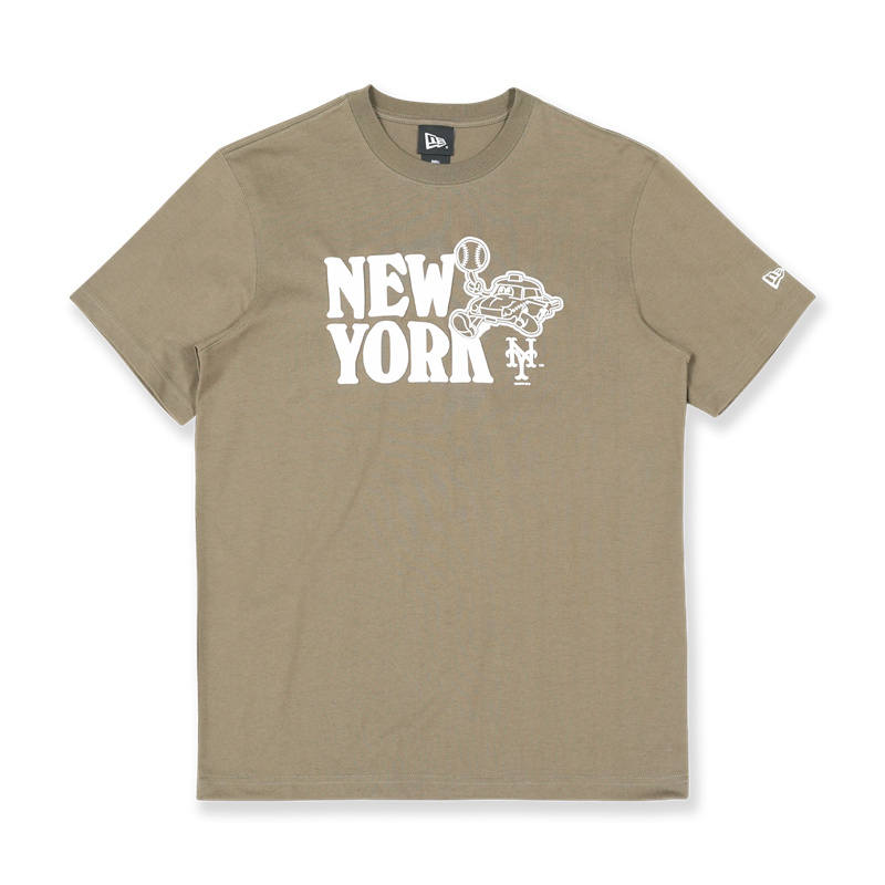 New Era T Shirts Unisex Coffee Crew Neck Moderate