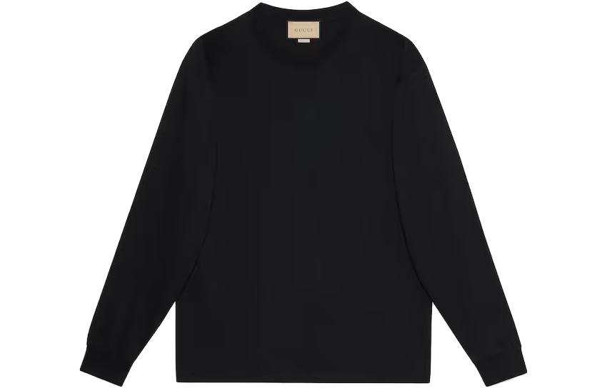 GUCCI T Shirts Men's Black Crew Neck Moderate