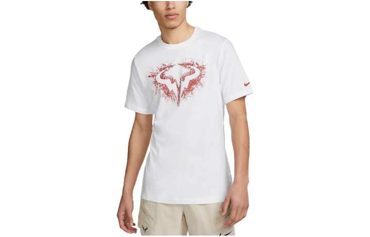 Nike Nike T Shirts Men's White Crew Neck Moderate Straight Fit