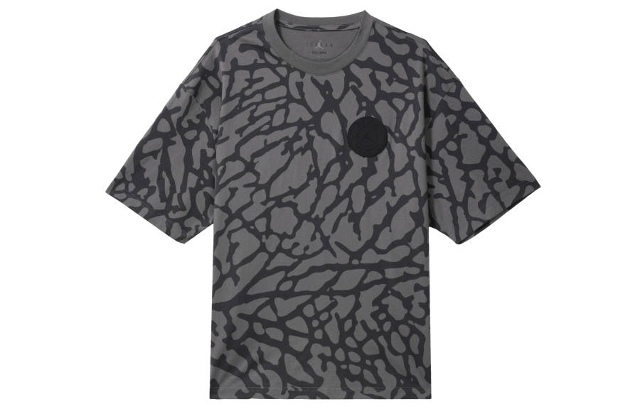 Jordan Jordan T Shirts Men's Black Crew Neck Moderate Straight Fit
