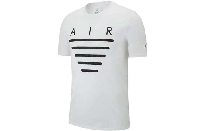 Jordan Jordan T Shirts Men's White Crew Neck Moderate Straight Fit