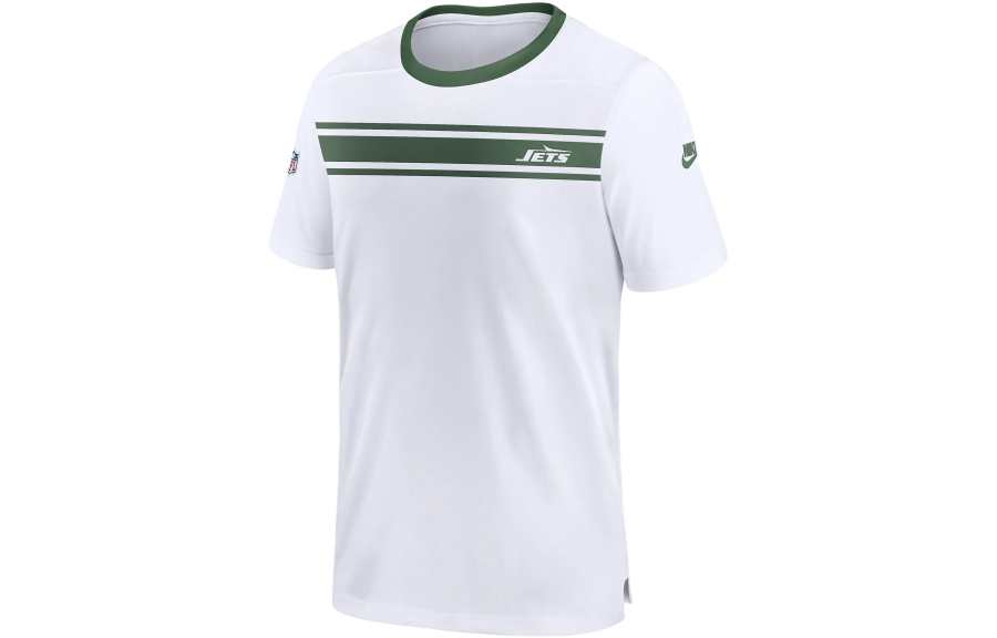 Nike Nike Dri Fit T Shirts Men's White Crew Neck Moderate Straight Fit