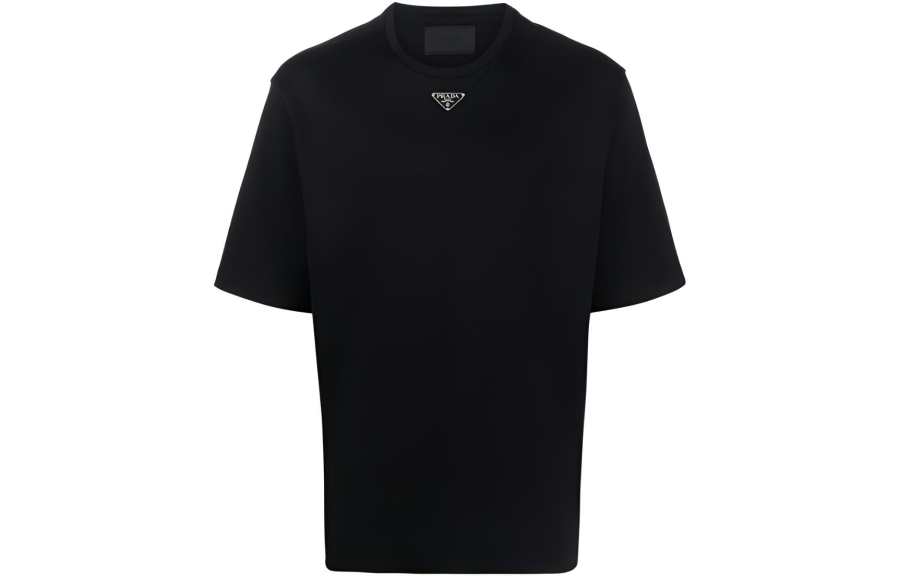 PRADA PRADA Logo Plaque Crewneck T Shirt