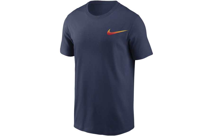 Nike Nike T Shirts Men's Marine Blue Crew Neck Moderate Straight Fit