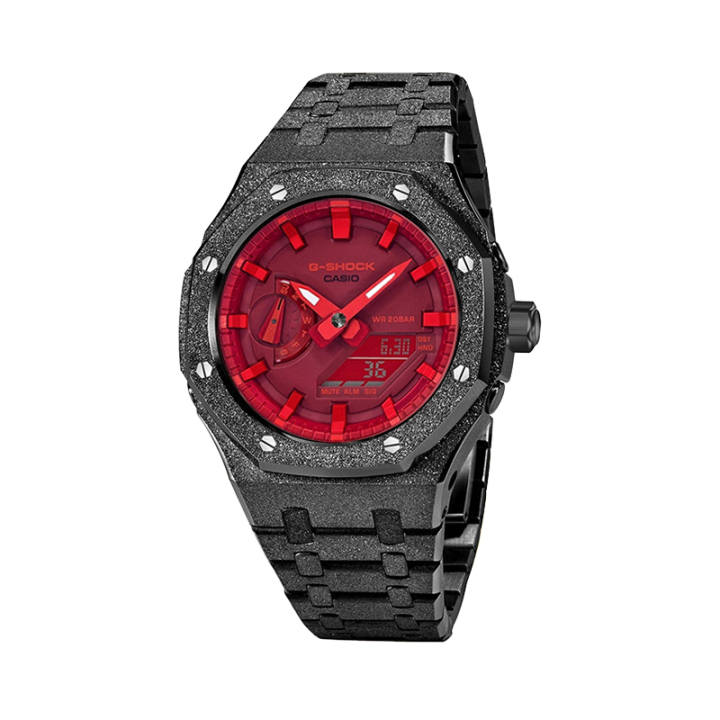 CASIO CASIO Custom Collection GA 2100 4 200m Waterproof Electronic Movement Metal Strap Watch Unisex
