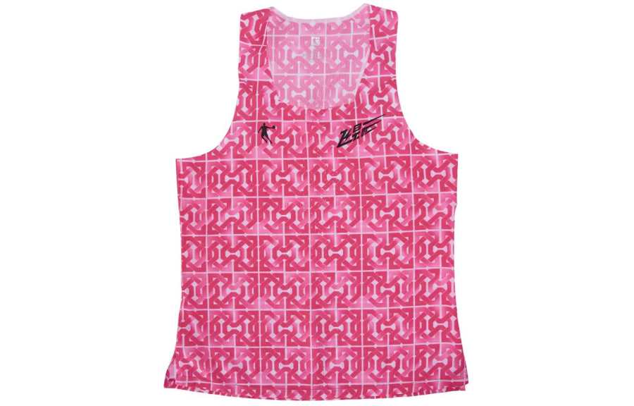 QIAODAN Running T Shirts Men's Fluorescent Flying Shadow Pink Print Moderate