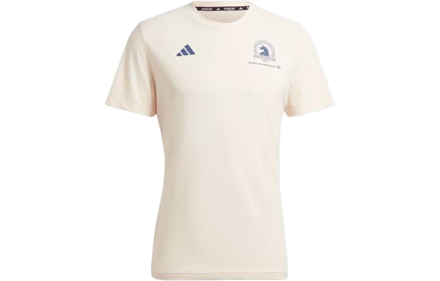 Adidas Adidas Boston Marathon 2024 Own The Run Tee T Shirt Men's Beige