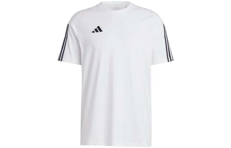 Adidas Adidas T Shirts Men's White Crew Neck Moderate Straight Fit