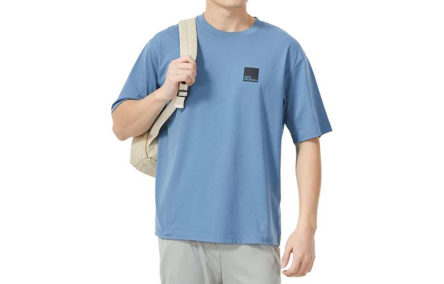 JACK WOLFSKIN T Shirts Men's Crew Neck Moderate Straight Fit