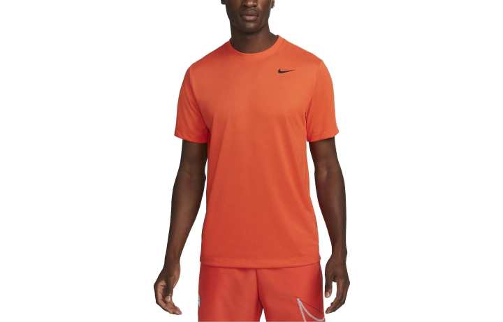 Nike Nike T Shirts Men's Orange Crew Neck Moderate Straight Fit