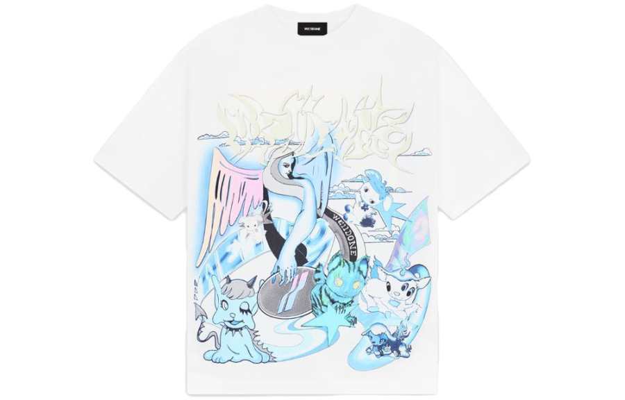 WE11DONE WE11DONE T Shirts Unisex White Crew Neck Moderate Other