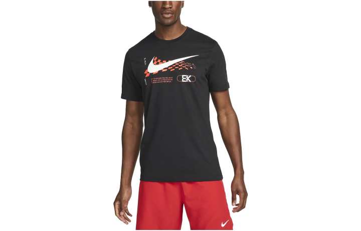 Nike Nike T Shirts Men's Black Crew Neck Moderate Straight Fit