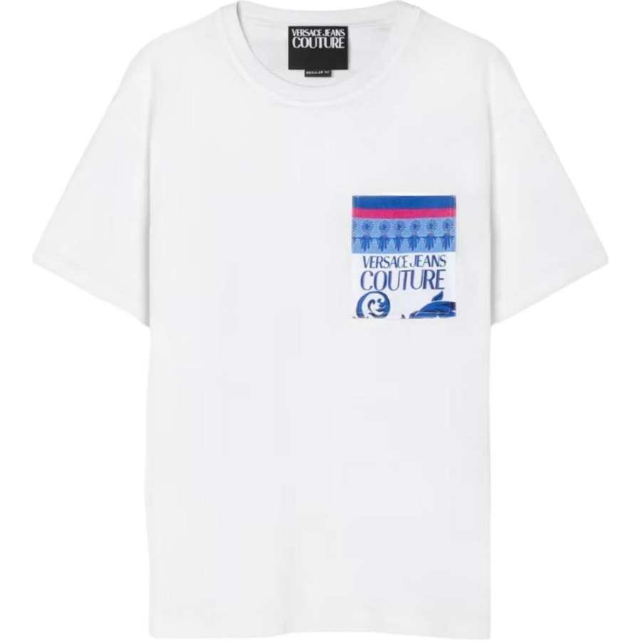 VERSACE JEANS COUTURE Logo Printed Crewneck T Shirt