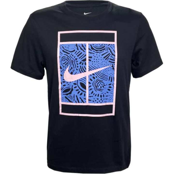 Nike Nike T Shirts Men's Black Crew Neck Moderate Straight Fit