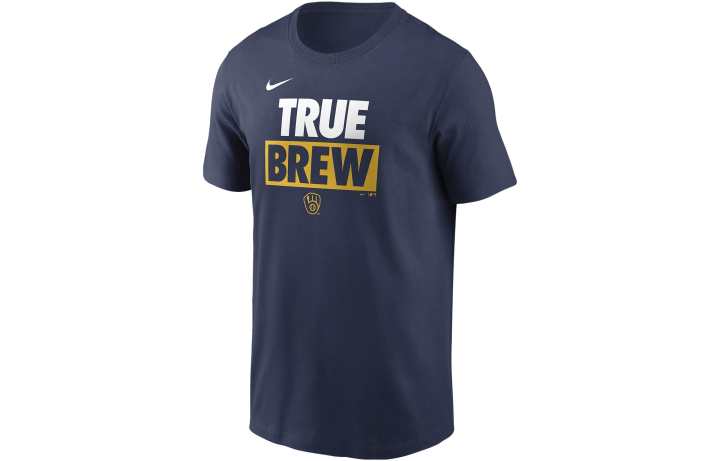 Nike Nike T Shirts Men's Marine Blue Crew Neck Moderate Straight Fit