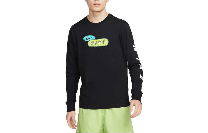 Nike Nike T Shirts Men's Black Crew Neck Moderate Straight Fit