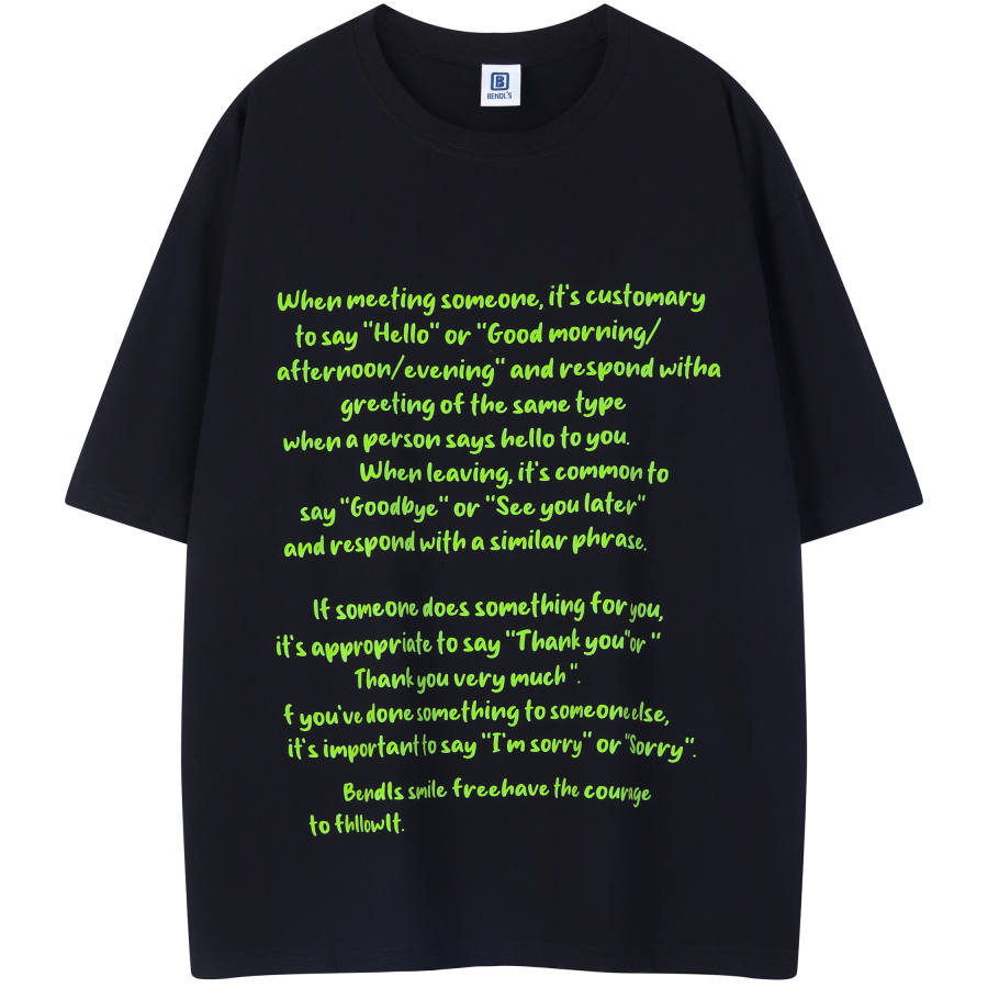 BENDL'S T Shirts Unisex Crew Neck Moderate Straight Fit