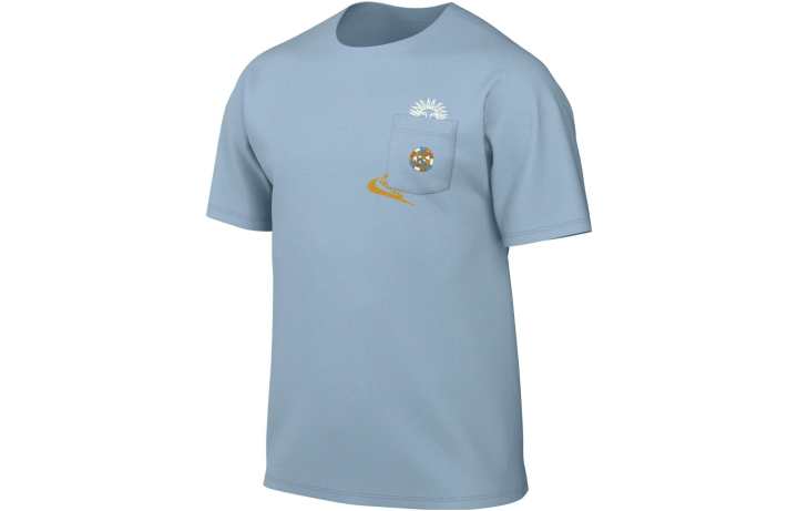Nike Nike T Shirts Men's Blue Crew Neck Moderate Straight Fit