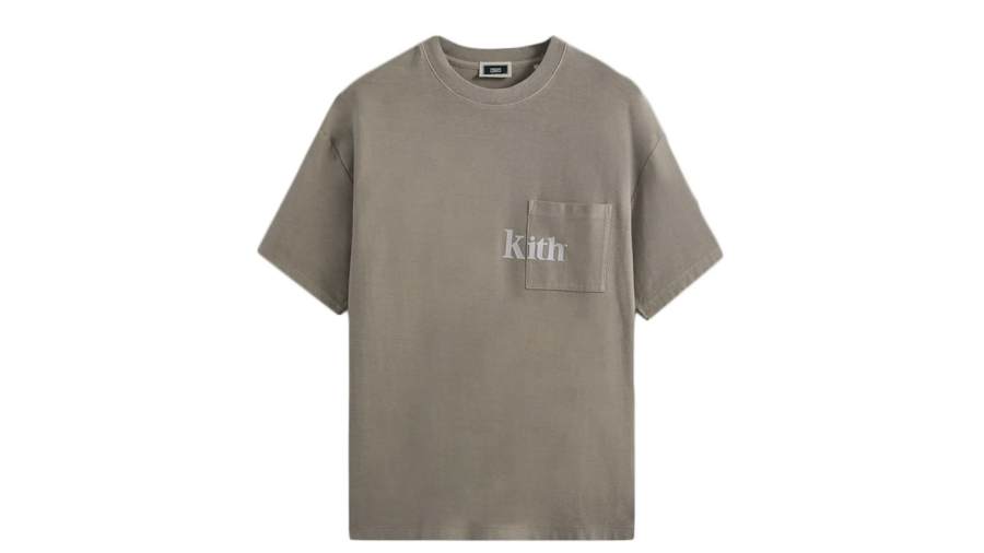 KITH KITH Mens Letter Print Quinn Tee Pyrite