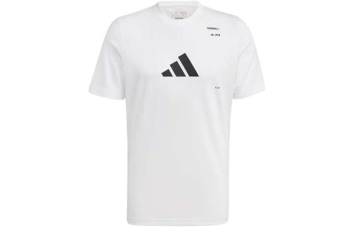 Adidas Adidas T Shirts Men's White Crew Neck Moderate Straight Fit