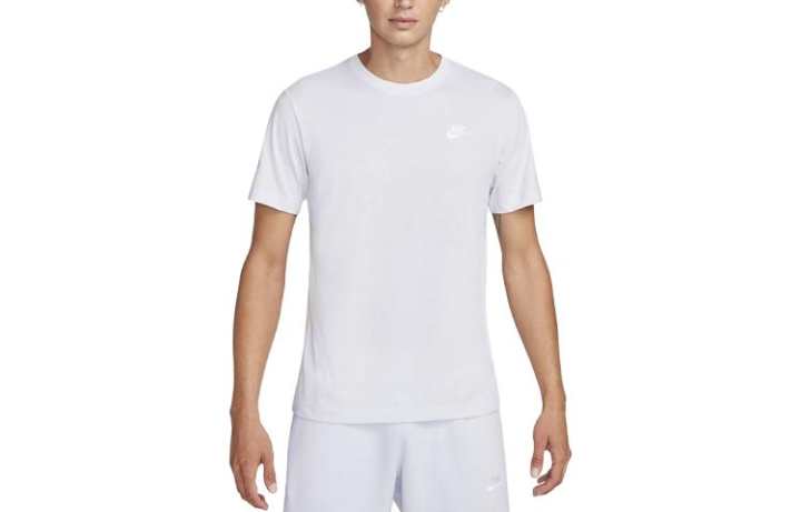 Nike Nike T Shirts Men's Light Gray Crew Neck Moderate Straight Fit