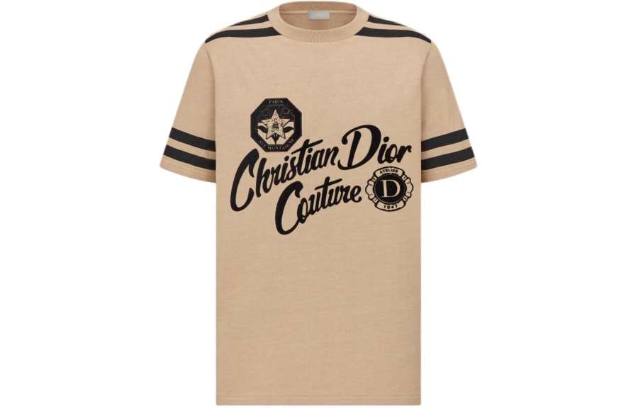 DIOR Homme Christian DIOR Couture Printed Relaxed-Fit T-Shirt Beige