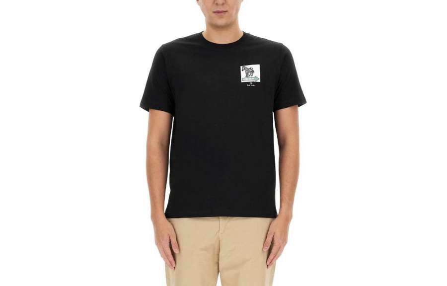 PS By Paul Smith Ps Paul Smith One Way Zebra Graphic Print Crewneck T Shirt