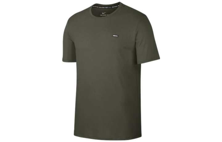 Nike Nike T Shirts Men's Green Crew Neck Moderate Straight Fit