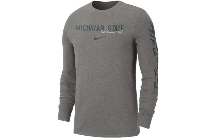 Nike Nike T Shirts Men's Gray Crew Neck Moderate Straight Fit