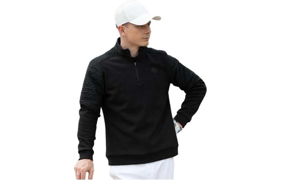 PGA T Shirts Men's Stand Collar Thickened And Fleece Lined Other