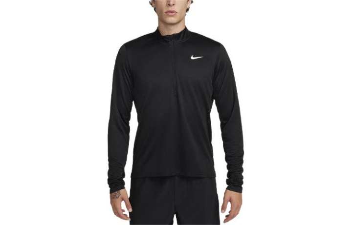 Nike Nike T Shirts Men's Black Stand Collar Moderate Straight Fit