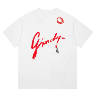 Givenchy T Shirts Men's White Crew Neck Moderate Straight Fit