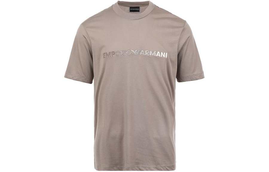 EMPORIO ARMANI SS24 T Shirt Men's Light Coffee