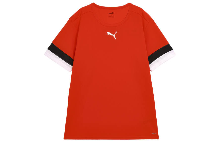 PUMA T Shirts Men's Red Crew Neck Moderate Straight Fit