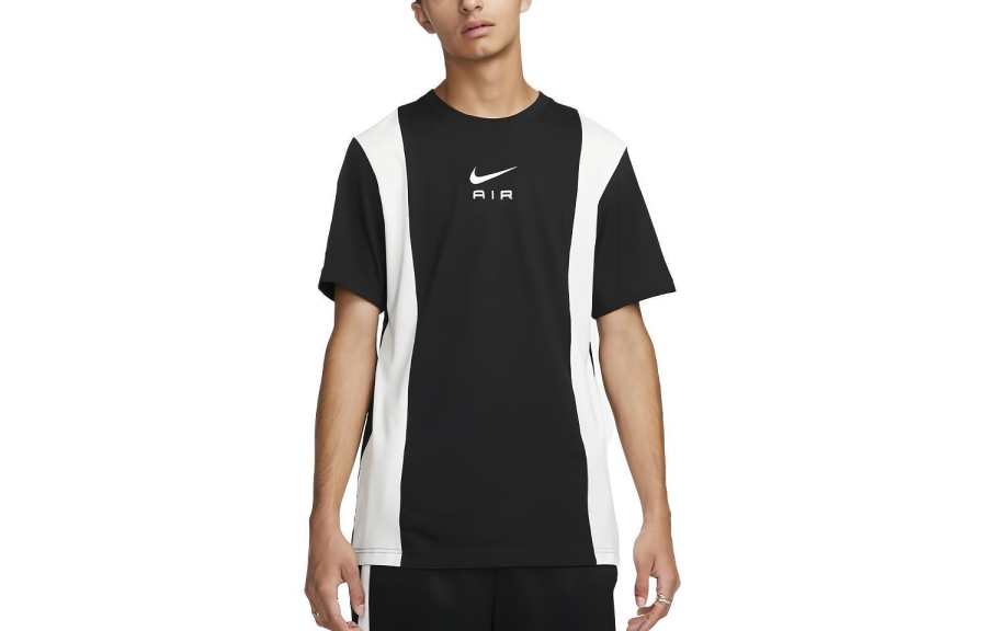 Nike Nike Air T Shirts Men's Black Crew Neck Moderate Straight Fit