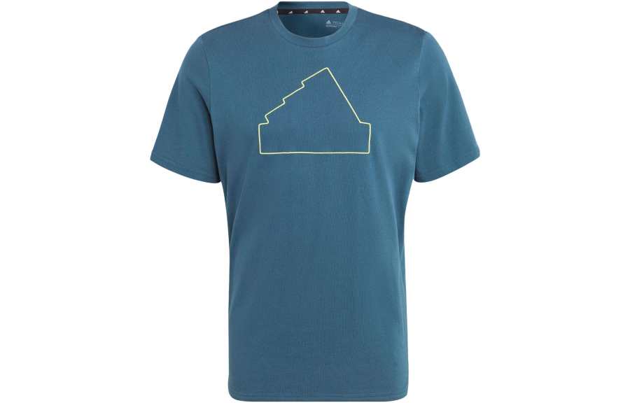 Adidas Adidas T Shirts Men's Blue Crew Neck Moderate Straight Fit