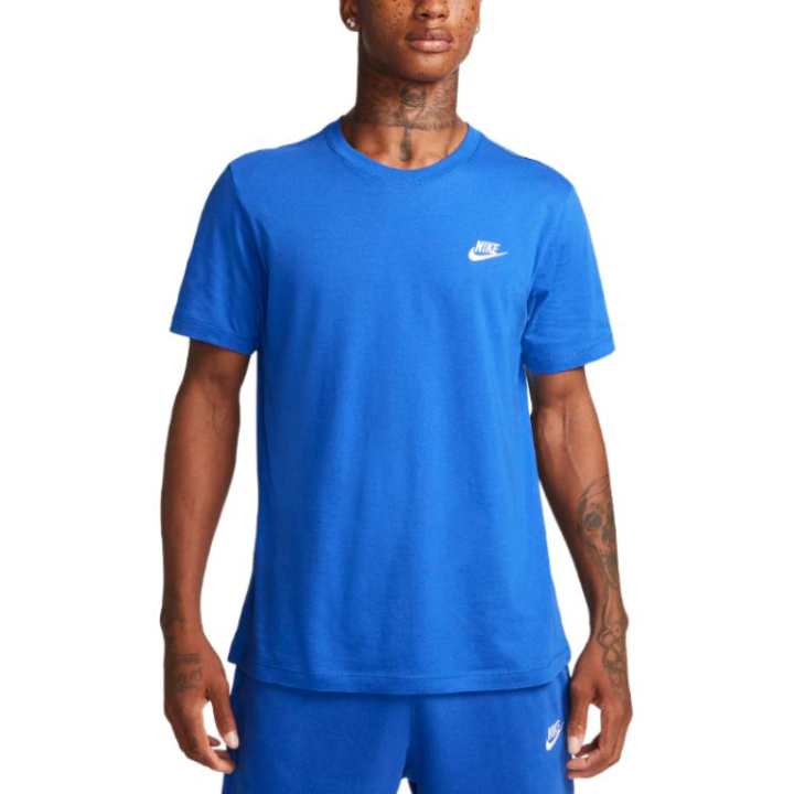 Nike Nike T Shirts Men's Blue Crew Neck Moderate Straight Fit