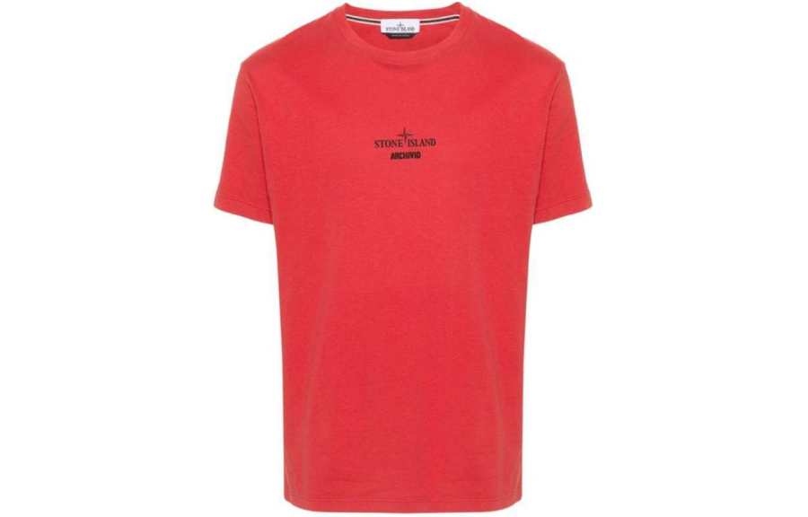 STONE ISLAND Logo Detailed Crewneck T Shirt