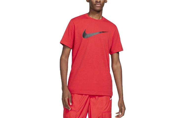 Nike Nike T Shirts Men's University Red Crew Neck Moderate Straight Fit