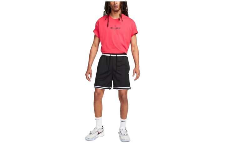 Nike Nike T Shirts Men's Red Crew Neck Moderate Straight Fit