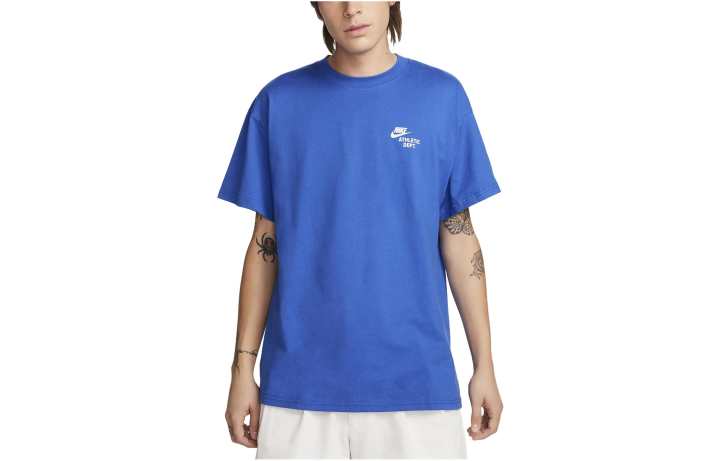 Nike Nike T Shirts Men's Royal Blue Crew Neck Moderate Straight Fit
