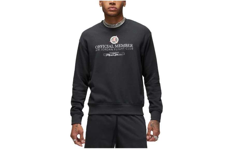 Jordan Jordan T Shirts Men's Black Crew Neck Moderate Straight Fit