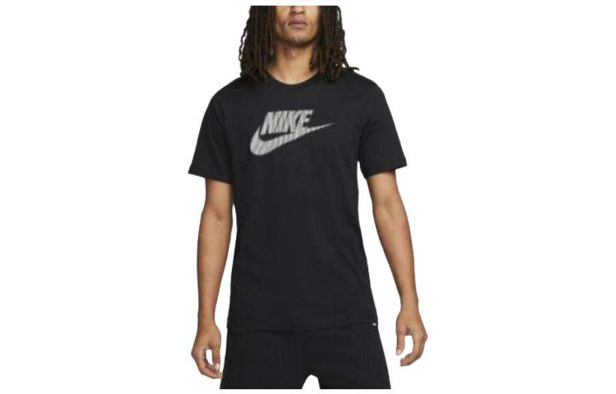 Nike Nike T Shirts Men's Black Crew Neck Moderate Straight Fit